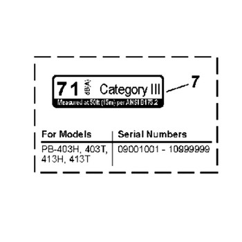 Echo OEM  X508000140 - LABEL NOISE - Echo Original Part - Image 1