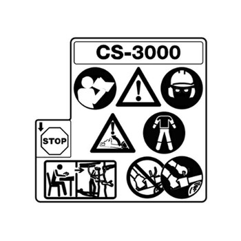 Echo OEM  X524002100 - LABEL CS-3000/CAUTION - Echo Original Part - Image 1