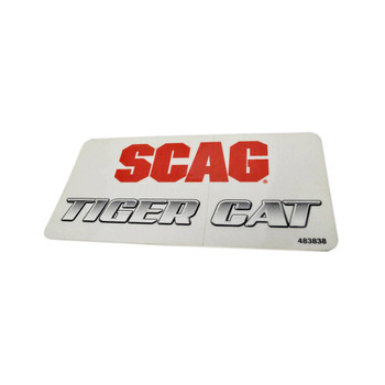 Scag OEM 483838 - DECAL, TIGER CAT - Scag Original Part - Image 1