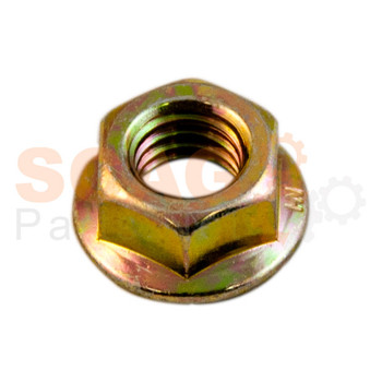 Scag OEM 04019-04 - NUT, 3/8-16 SERR FLG HH ZINC - Scag Original Part - Image 1