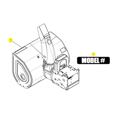 Briggs and Stratton OEM 1755285YP - DECAL AUGER HOUSING Briggs and Stratton Original Part