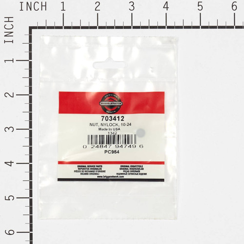 Briggs and Stratton OEM 703412 - NUT NYLOCK 10-24 Briggs and Stratton Original Part - Image 1