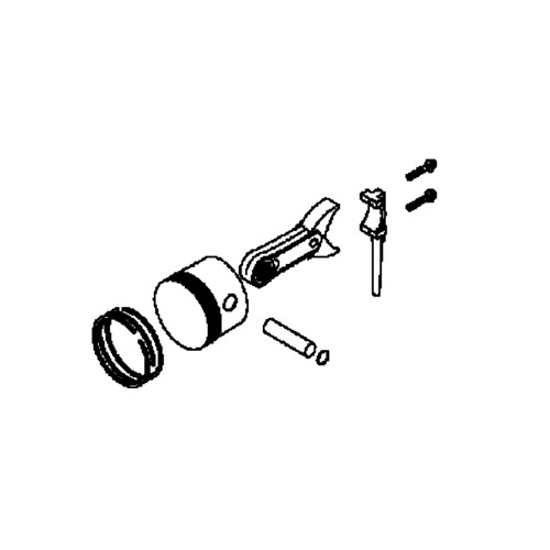 Husqvarna OEM 532438007 - Piston & Rod Assem Lct 136cc - Husqvarna Original Part - Image 1