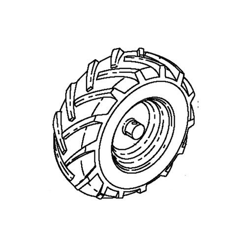 Husqvarna OEM 581576602 - Wheel Dr Lh 16x4x8 Tiller Silv - Husqvarna Original Part - Image 1