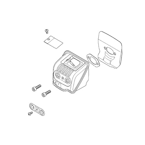 Husqvarna OEM 501266203 - Muffler Assy 38cc - Husqvarna Original Part - Image 1