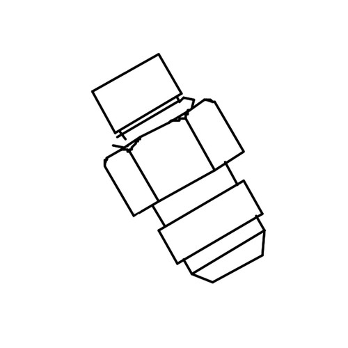 Hydro Gear OEM 51359 - Connector -6 -4 37 Deg SAE Str - Hydro Gear Original Part - Image 1