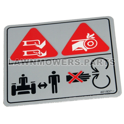 Hustler OEM 601837 - DECAL DECK DANGERS - Image 1