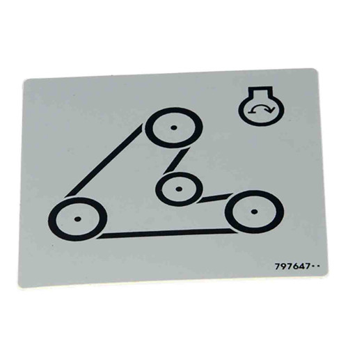 Hustler OEM 797647 - BELT DECAL TRIMSTAR HYDRO AND IZT - Hustler Original Part