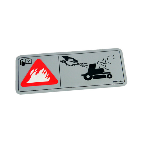 Hustler OEM 606323 - DECAL ENGINE PLATE - Image 1