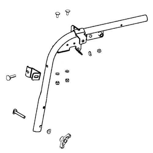 Briggs and Stratton OEM 770776 - KIT-UPPER HANDLE LEFT Briggs and Stratton Original Part - Image 1