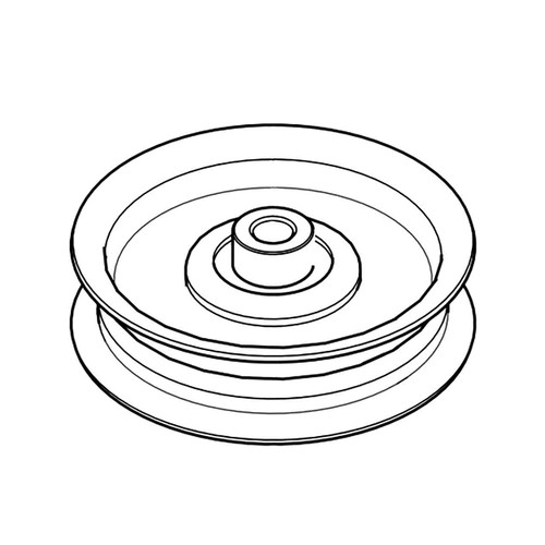 Hustler OEM 608201 - FLAT IDLER PULLEY OFF 3.25 IN FASTRAK - Hustler Original Part