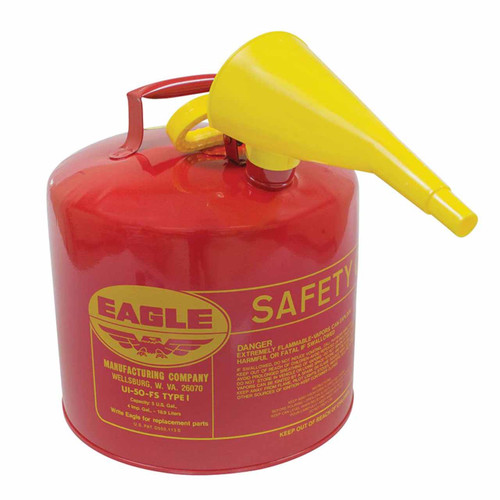 Stens OEM 765188 Eagle Metal Safety Fuel Can Eagle 5 Gallon With Funnel Stens Original Part