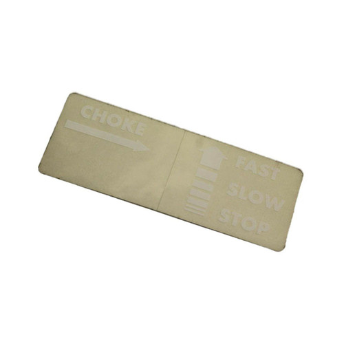 Kohler OEM 12 113 22-S - DECAL SPD CTRL (WHITE) - Kohler Original Part - Image 1