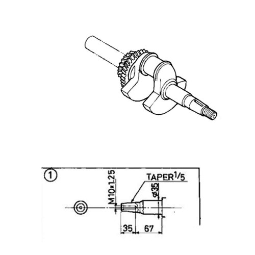Honda OEM 13310-ZF6-D42 - CRANKSHAFT -  Honda Original Part