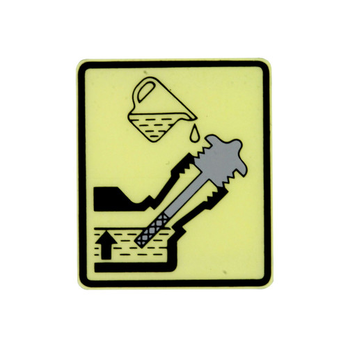 Honda OEM 87594-VA9-000 - MARK OIL CAUTION -  Honda Original Part