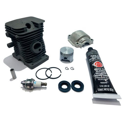 Cylinder Kit with Silicone Gaskets and Oil Seals for the Stihl MS-170 Chainsaw