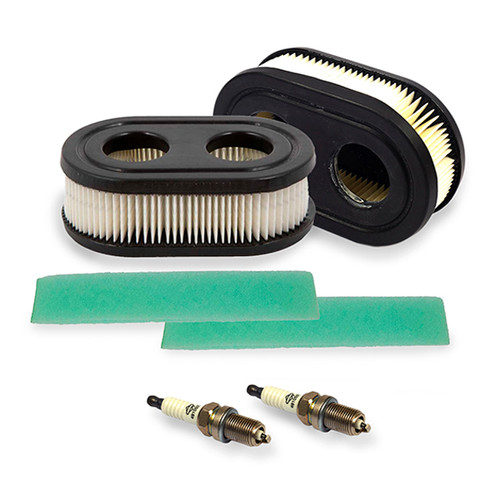 Genuine 593260 Air Filter 491055S Spark Plug Double Foam Filter 595191 Briggs and Stratton Kit