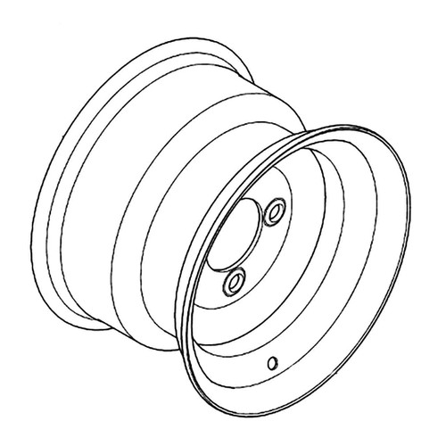 Hustler OEM 605034 - WHEEL 10 X 7.00 4 X 4 BLACK - Hustler Original Part