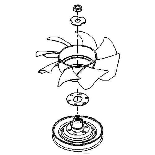 TORO 144-6602 - KIT FAN AND PULLEY - Original OEM part - Image 1