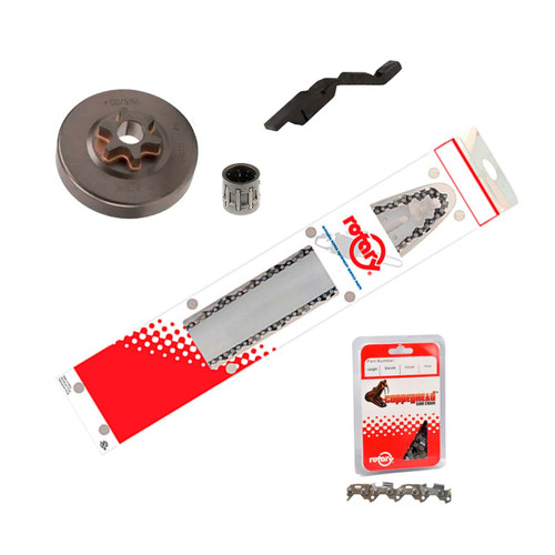 14" Bar Chain(x2) And Complete Sprocket Kit For STIHL MS 201 Chainsaw
