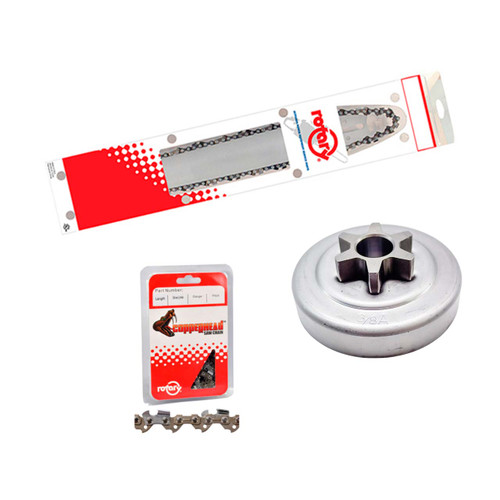 16" Bar Chain(x2) And Sprocket Kit For ECHO CS-3510 Chainsaw