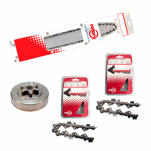 14" Bar Chain(x3) And Complete Sprocket Kit For ECHO CS-355 Chainsaw