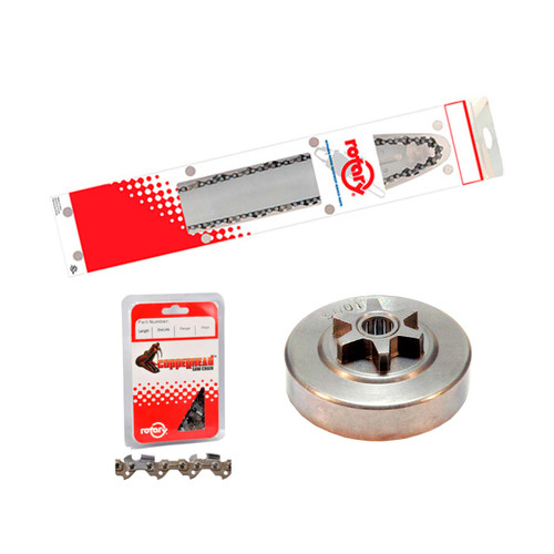 16" Bar Chain(x2) And Complete Sprocket Kit For ECHO CS-361 Chainsaw