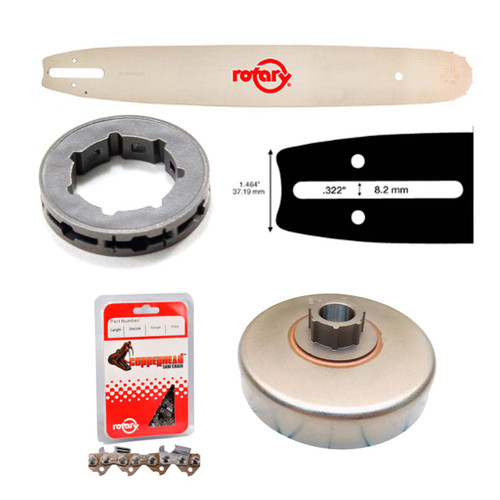 16" Bar Chain And Sprocket Kit For ECHO CS-501 Chainsaw