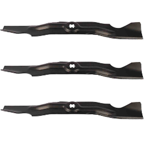 17.9" Blade Kit(3 Pack) Compatible With CUB CADET OEM 742-04053A - 6 point star Center Hole