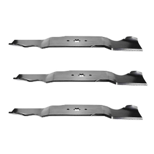 18-1/2" Blade Kit(3 Pack) Compatible With CUB CADET OEM 742-0677 - 6 point star Center Hole