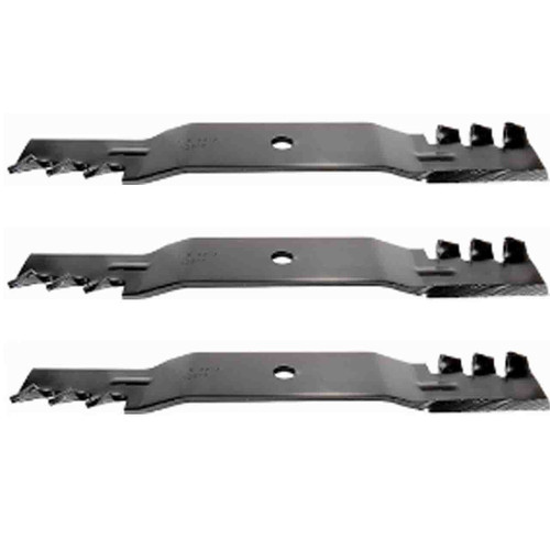 19" Universal Wide Heavy Duty Mulching Blade Kit(3 Pack) For Replace John Deere Blade M145576 - .800" Center Hole