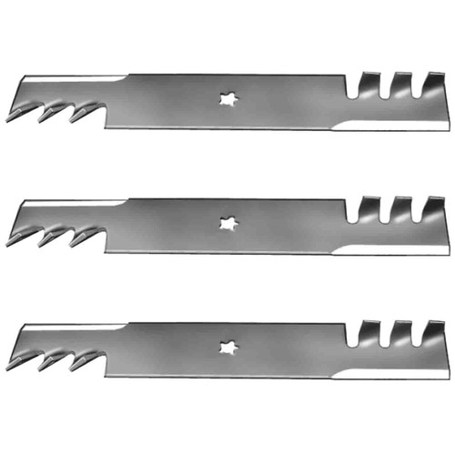 15-9/16" Universal Mulching Blade Kit(3 Pack) For Replace Craftsman OEM Blade 157033  - 5 Point Star Center Hole