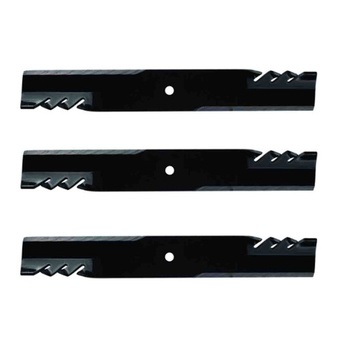 16-1/4" Universal OEM 596-321 Oregon Blade Kit(3 Pack) 15/16" Center Hole 3" Width 0,203" Thickness 1" Air Lift - Image 1