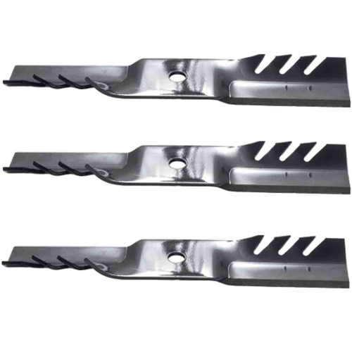 16-5/8" Universal OEM 596-332 Oregon Blade Kit(3 Pack) 13/16" Center Hole 3" Width 0,203" Thickness 1" Air Lift - Image 1