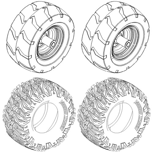 Complete Tire Kit For TITAN TORO Mower Model 76605
