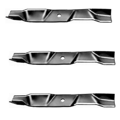 Blade Kit(3 Pack) Compatible With WRIGHT STANDER Mowers for 52" cut. Wavy Mulching Blade. IMAGEN