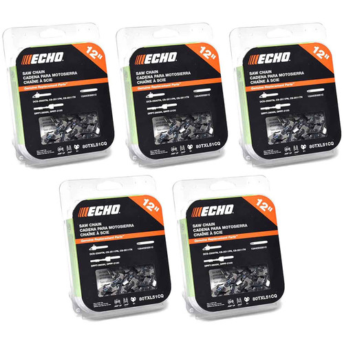 CHAINSAW CHAIN BY ECHO  80TXL SpeedCut Nano,  PITCH 0.325", 14" BAR, 0.043" GAUGE, 51 D PK5
