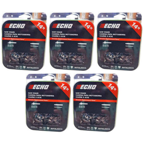 CHAINSAW CHAIN BY ECHO  80TXL SpeedCut Nano,  PITCH 0.325", 16" BAR, 0.043" GAUGE, 59 D PK5