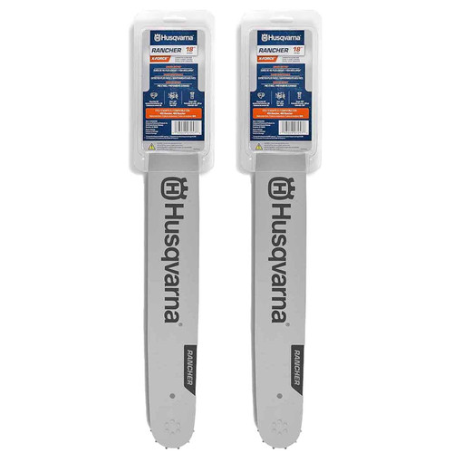 HUSQVARNA Guide Bar  - Rancher ,18"BAR, 68 DRIVE LINKS, .050"GAUGE, 3/8"PITCH  - 2 PACK