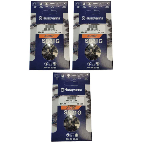 HUSQVARNA Chains - X -PRECISION ,14"BAR, 59 DRIVE LINKS, .043"GAUGE, .325" M  - 3 PACK
