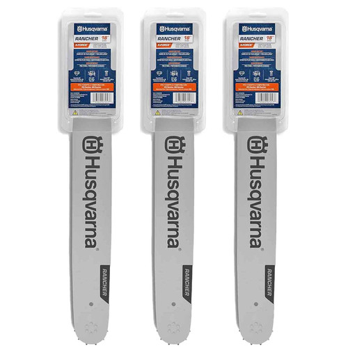 HUSQVARNA Guide Bar  - Rancher ,18"BAR, 68 DRIVE LINKS, .050"GAUGE, 3/8"  - 3 PACK