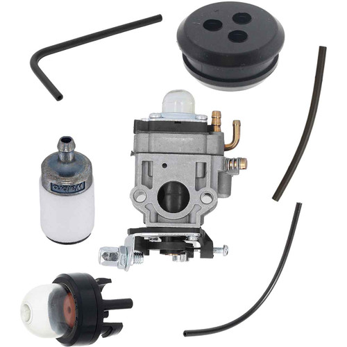 SHI EB770 COMPLETE CARBURETOR FUEL FILTER-GROMMET-LINES PRIMER BULB KIT