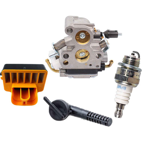 HUSQVARNA 440 COMPLETE CARBURETOR AIR-OIL FILTERS SPARK PLUG KIT OEM