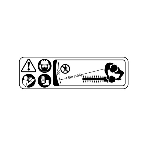 Echo OEM  X505002610 - LABEL CAUTION ISO - Echo Original Part - Image 1