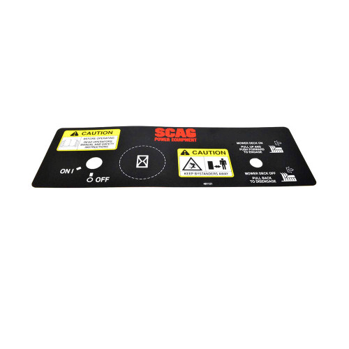 Scag OEM 481121 - DECAL, INSTRUMENT PANEL-REAR - Scag Original Part - Image 1