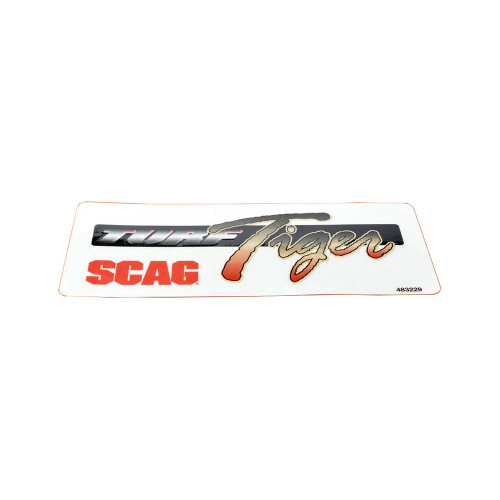 Scag OEM 483229 - DECAL, TURF TIGER - Scag Original Part - Image 1