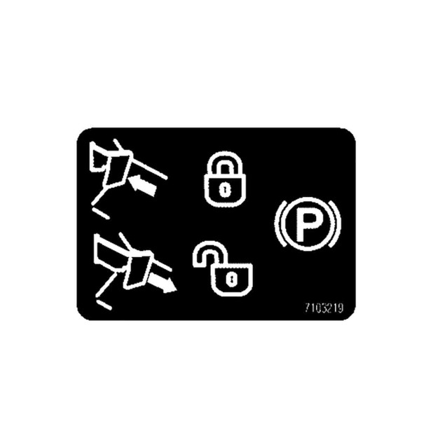 Briggs and Stratton OEM 7103219YP - DECAL PARKING LOCK - Briggs and Stratton Original Part