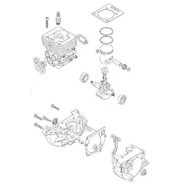 Husqvarna OEM 594729101 - Short Block Assembly B180 - Husqvarna Original Part