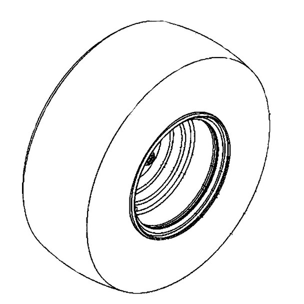Husqvarna OEM 590704801 - Wheel Assembly 20X10-10 4H 0 781 - Husqvarna Original Part