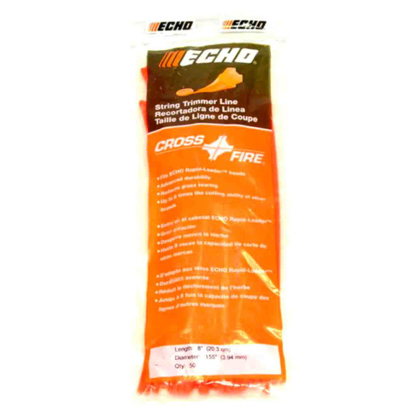 Echo OEM 102222155 - .155 50 COUNT PRE-CUT LINE FOR RAPID-LOADER HEADS - 8" LENGTH - Echo Original Part